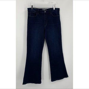 Joes Jeans High Rise Flare dark wash denim flared denim women new 34
